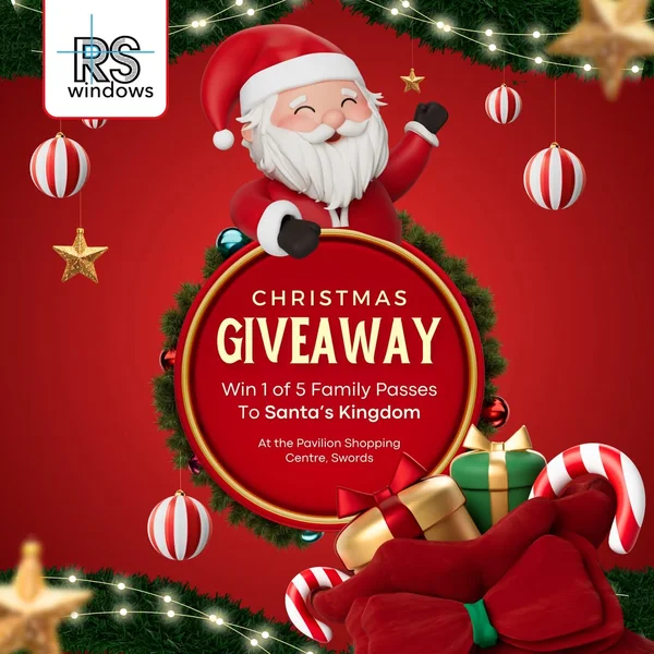 Win one of 𝟓 𝐅𝐚𝐦𝐢𝐥𝐲 𝐏𝐚𝐬𝐬𝐞𝐬 𝐭𝐨 𝐒𝐚𝐧𝐭𝐚’𝐬 𝐊𝐢𝐧𝐠𝐝𝐨𝐦 at the Pavilion Shopping Centre, Swords