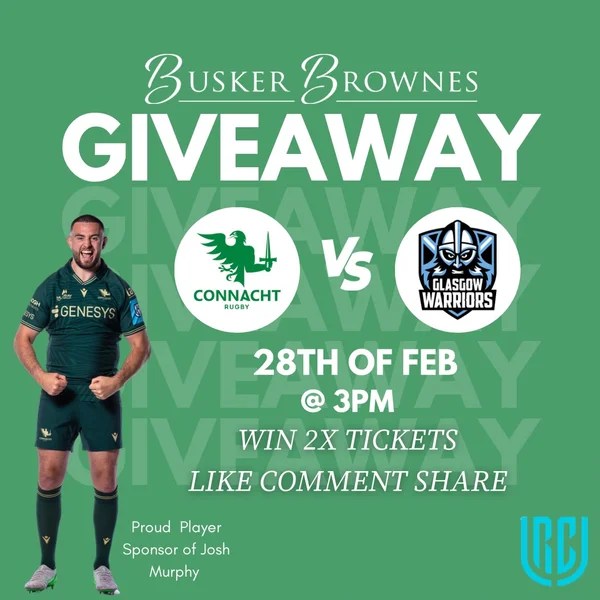 Win 2 tickets to Connacht V Glasgow