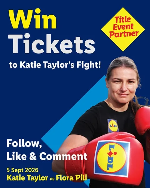 Win two tickets to Katie Taylor vs Flora Pili from Lidl Ireland
