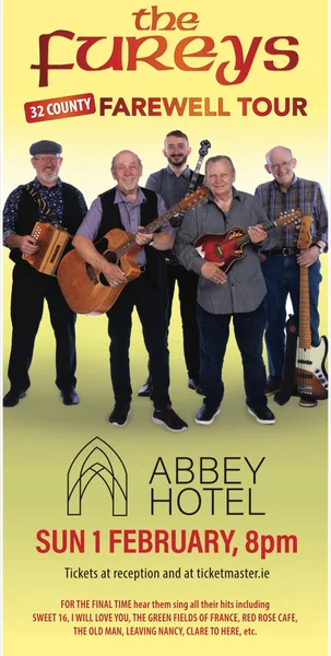 Win a pair of Tickets to see the Furey’s live in the Abbey Hotel Roscommon