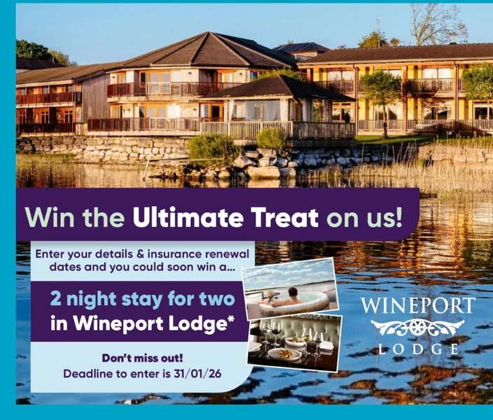 Win a 2 night stay for two in Wineport Lodge