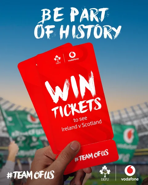 Win a pair of tickets to the Irish Rugby game from Vodafone Ireland