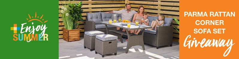 Parma Rattan Corner Sofa Set Giveaway Terms & Conditions - Home Store + More