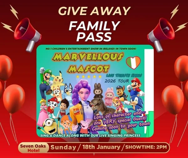 Win a Family Pass for a Kids Show from Seven Oaks Hotel Carlow