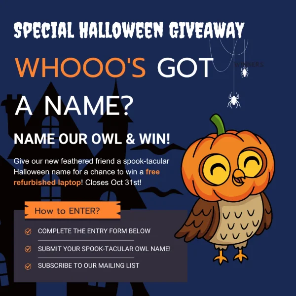 Win a refurbished laptop