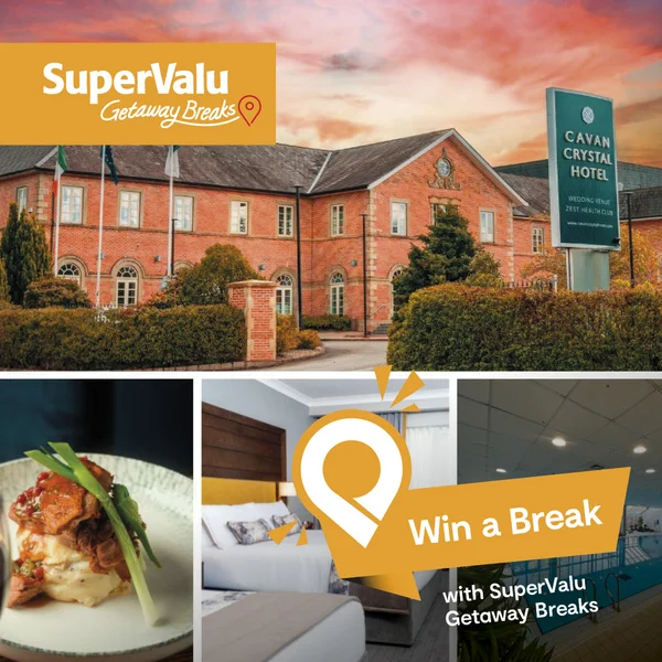 Win a luxurious 2-night B&B break at the elegant Cavan Crystal Hotel