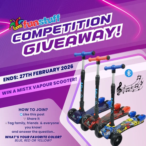 Win one of the brand-new MistX 3 Wheel Foldable Kids Push Vapour Scooters