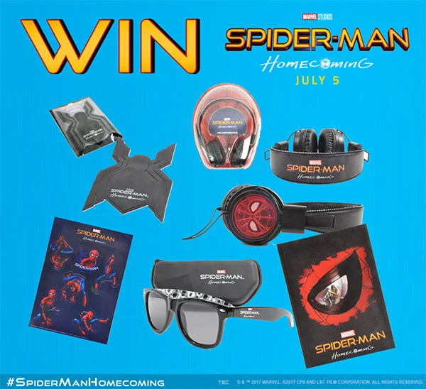Win Awesome Spider-Man: Homecoming Movie Merchandise