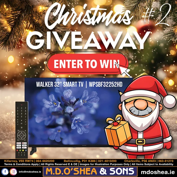 Win a 32" Smart TV from Md O Sheas