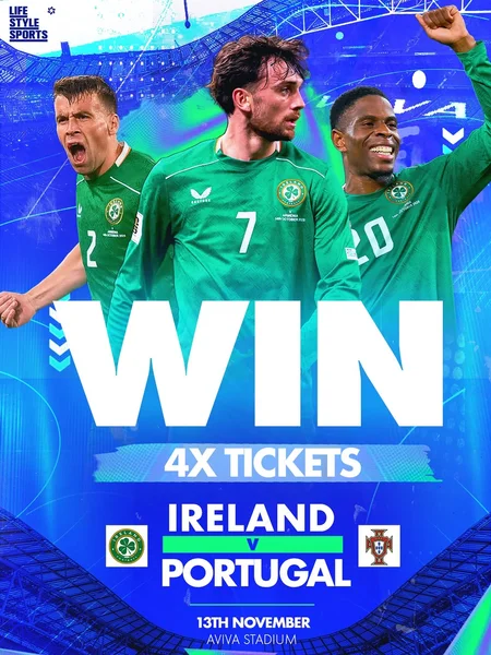 Win 4 Tickets to Ireland vs Portugal