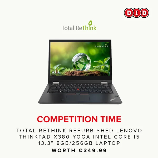 Win a Refurbished Lenovo ThinkPad X380 Yoga worth €349.99