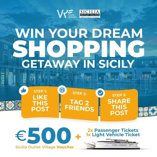 Win a €500 Shopping Voucher and Ferry Tickets from Virtu Ferries