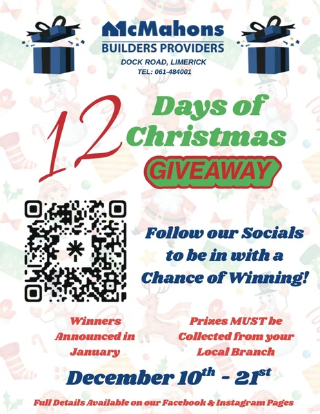 McMahons Builders 12 giveaways