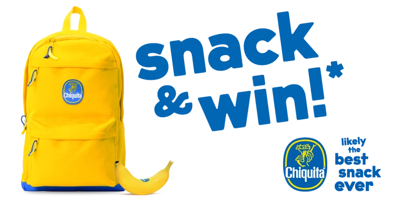 Enter for a chance to win 1 of 50 Chiquita-branded backpacks!