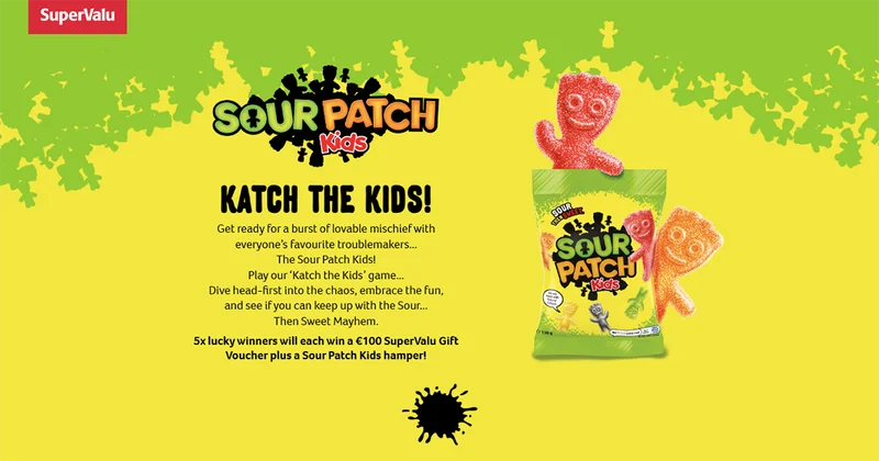Win a €100 SuperValu Gift Voucher plus a Sour Patch Kids hamper