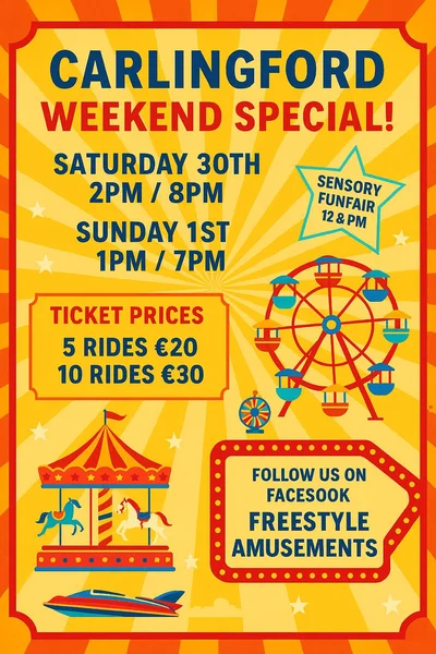 Win ride passes for the Carlingford Weekend Special Funfair