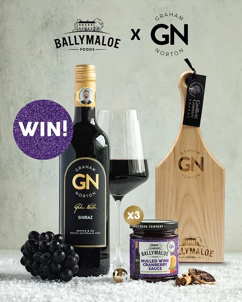 Win Ballymaloe Mulled Wine Cranberry Sauce and Graham Norton Shiraz