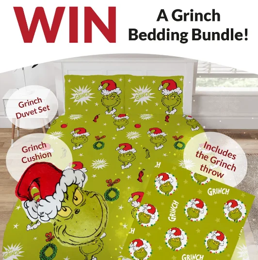 Win this Grinch Bedding Bundle