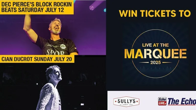 Win a pair of tickets to see Dec Pierce and Cian Ducrot Live at the Marquee