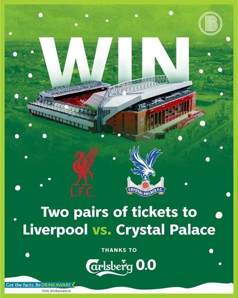 Win a pair of tickets to Liverpool vs Crystal Palace