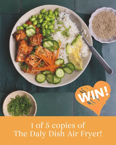Win 1 of 5 copies of The Daly Dish Airfryer by Gina and Karol Daly