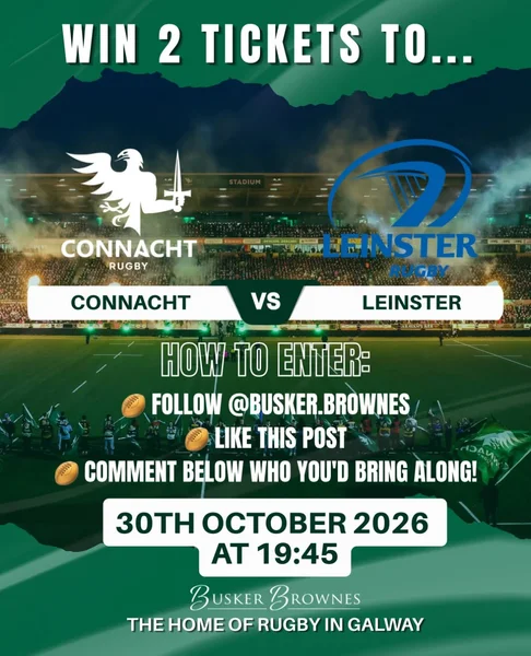 Win 2 tickets to CONNACHT V LEINSTER