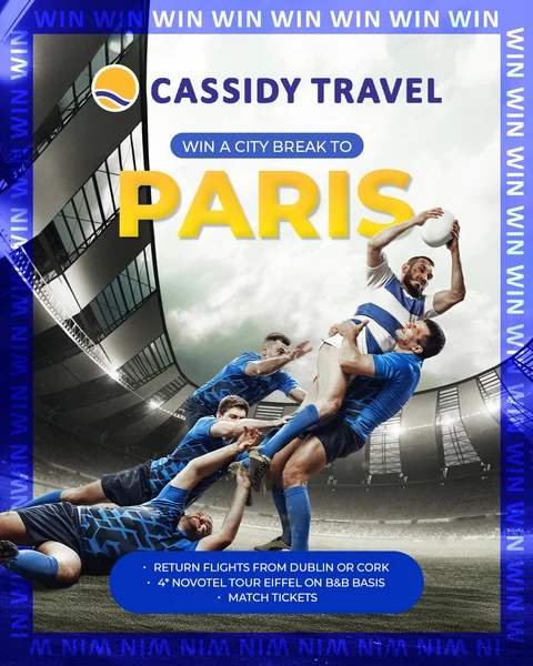 Win a Trip to Paris for Ireland V France Match from Cassidy Travel