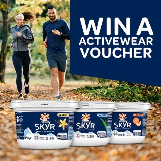 Win a €200 activewear voucher with Yoplait Skyr