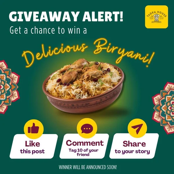 Win a biryani feast