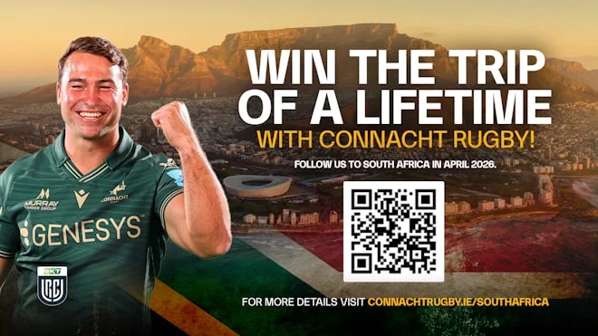 Win two tickets to travel with the team on our 2026 South Africa Tour