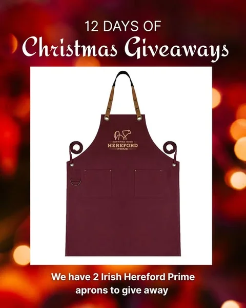 We have two Irish Hereford Prime canvas aprons to give away today 🍴✨