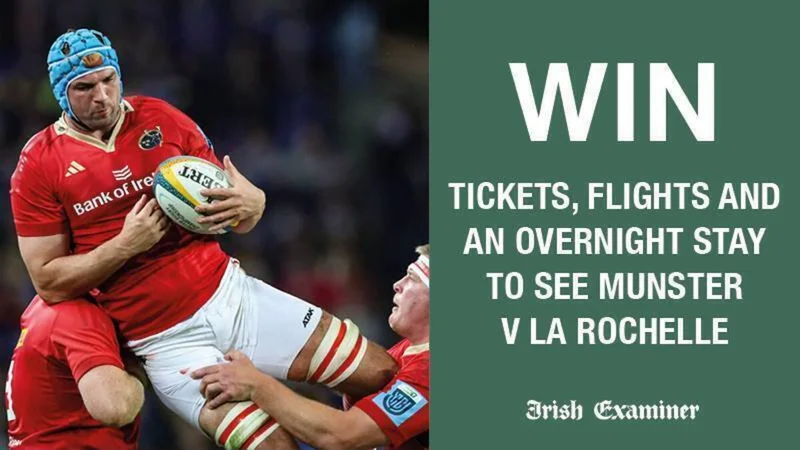 Win tickets, flights and an overnight stay to see Munster V La Rochelle
