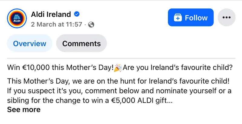 Win €10,000 this Mother’s Day