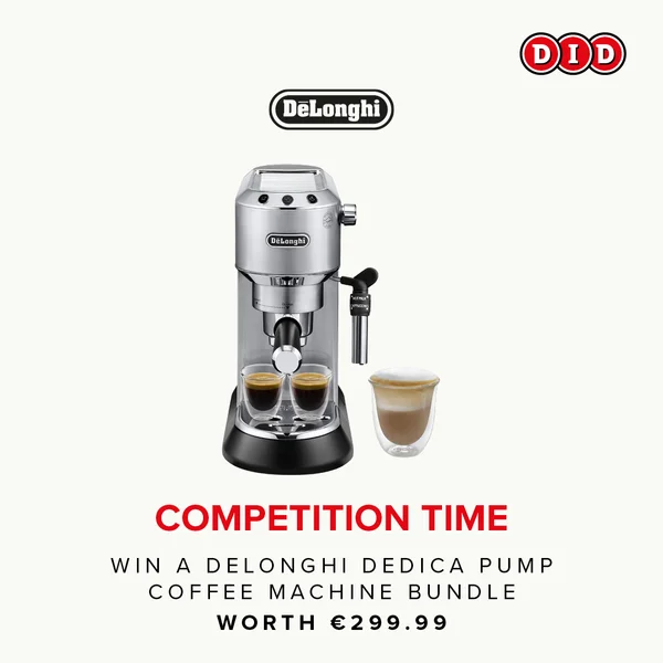 Win an amazing Delonghi Dedica Pump Coffee Machine Bundle