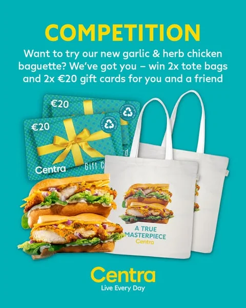 Win 2x €20 Centra gift cards