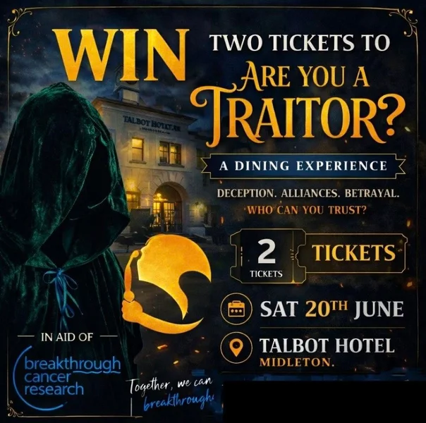 Win two tickets to our upcoming ‘Are you a Traitor? Dining experience’