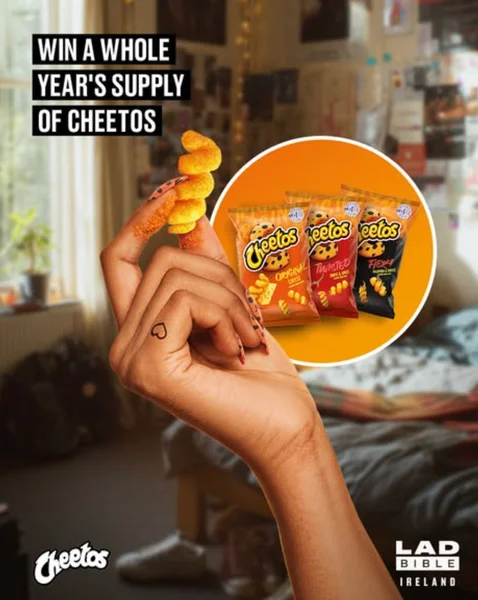Win a whole *year’s supply of Cheetos