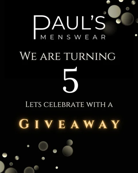 Win 1 of 2 €100 Paul's Menswear vouchers