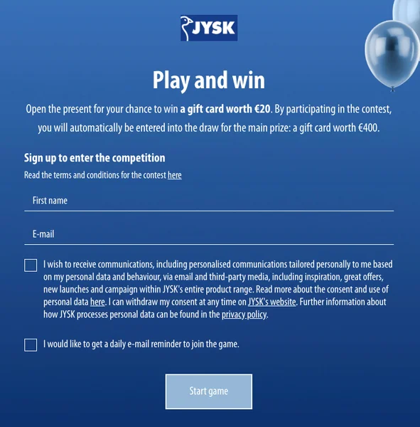 Win a gift card worth €20