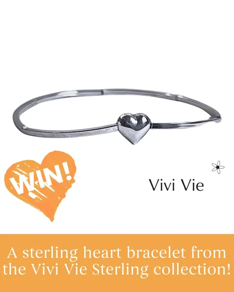 Win a Silver Heart Bracelet from the new Vivi Vie Sterling 925 Bracelet collection
