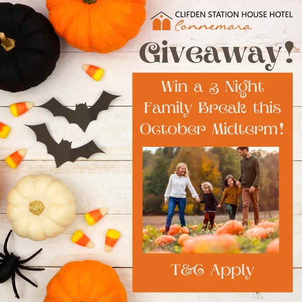 Win a 3-night October Midterm family break at the Clifden Station House Hotel