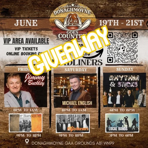Win tickets to Donaghmoyne Goes Country