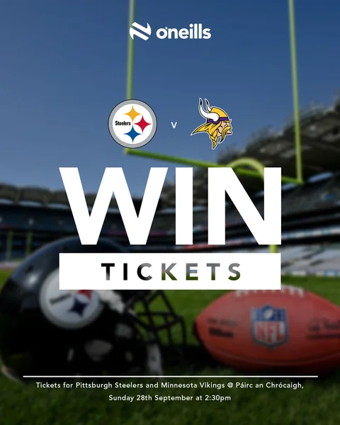Win tickets for Pittsburgh Steelers vs Minnesota Vikings at Croke Park
