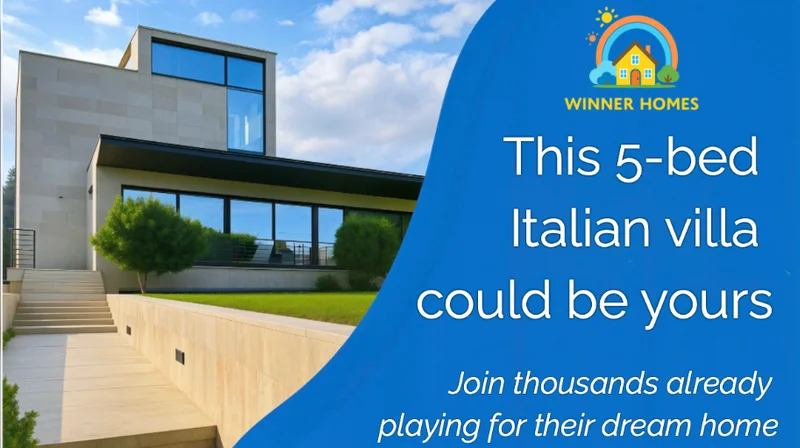 Win A 5 bed Italian Villa with 2 pools + £50,000 cash
