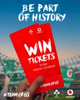 Win a pair of tickets to the Irish Rugby game from Vodafone Ireland