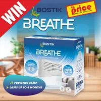 Win a Bostik Breathe Dehumidifier for you and a pal