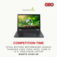 Win a Refurbished Lenovo ThinkPad X380 Yoga worth €349.99