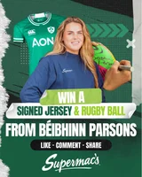 Win a Signed Women’s Rugby Jersey and Rugby Ball from Beibhinn Parsons