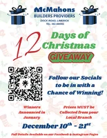 McMahons Builders 12 giveaways