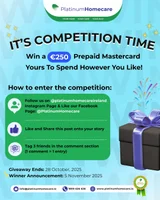 Win a €250 Prepaid Mastercard from Platinum Homecare